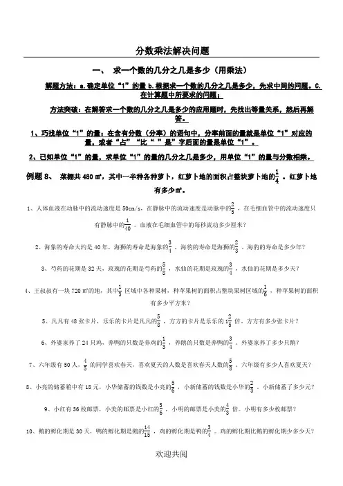 分数乘法解决问题 2