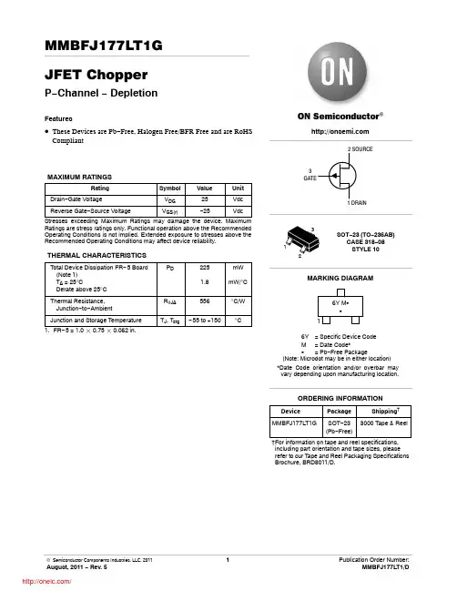 MMBFJ177LT1G;MMBFJ177LT1;中文规格书,Datasheet资料