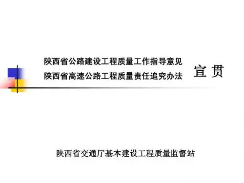 (陕西省交通厅培训课件)-指导意见、责任追究