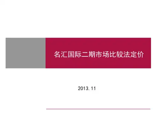 商业项目市场比较法定价
