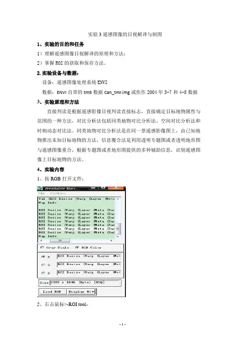 遥感图像的目视解译与制图