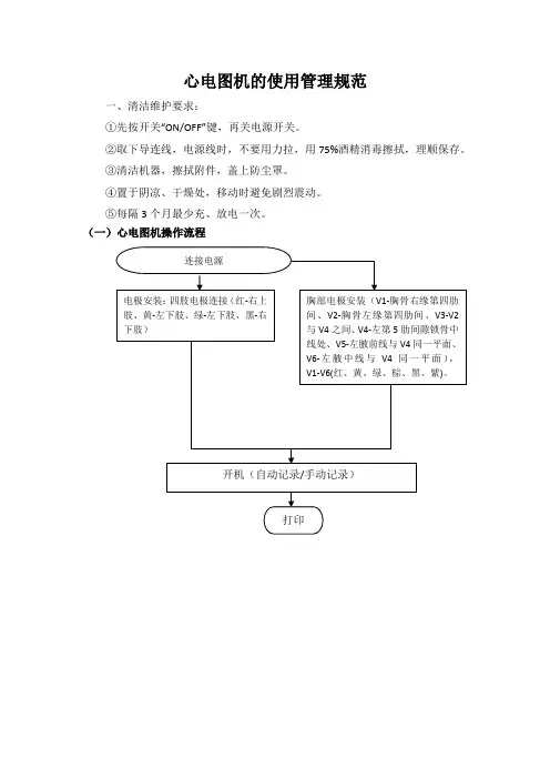 心电图机的使用保养及注意事项