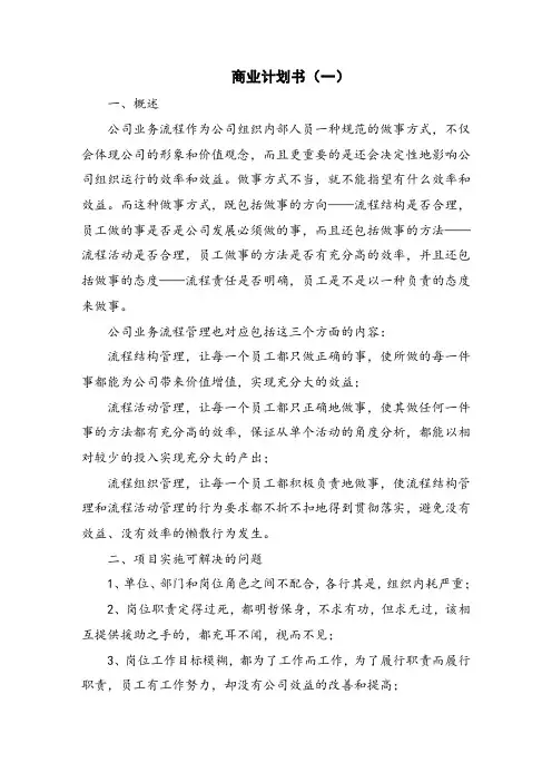 商业计划书 2