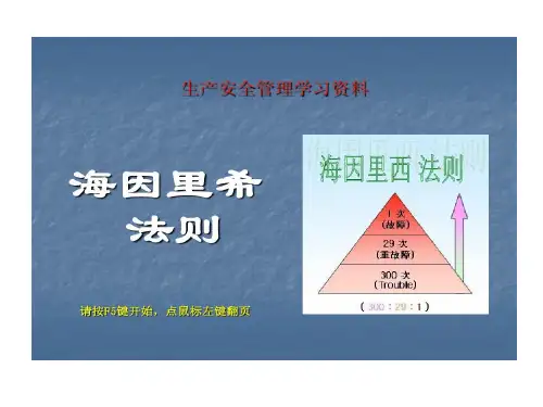 安全生产管理海因里希法则共31页文档