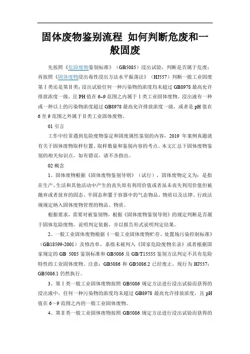 固体废物鉴别流程 如何判断危废和一般固废 2