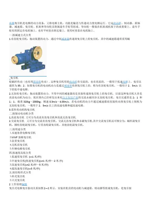 电梯曳引机分析解析