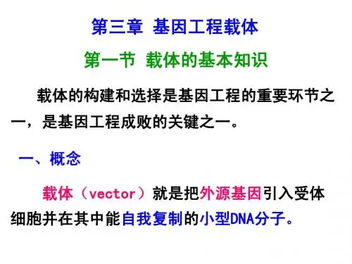 第三章基因工程载体