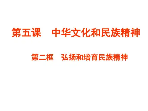 九年级政治中华文化与民族精神2