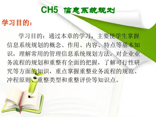 第5章 信息系统规划(刘腾红版)