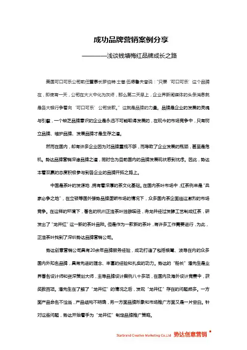 成功品牌营销案例分享