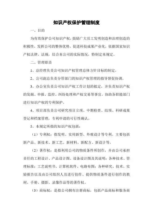 知识产权保护管理制度