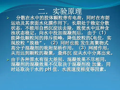 混凝沉淀实验