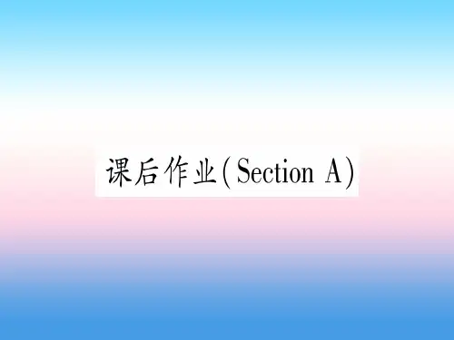 九年级英语Unit12LifeisfulloftheunexpectedSectionA课后作业课件(新版)人教新目标版