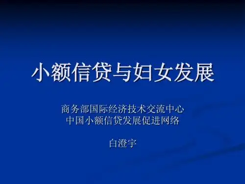 小额信贷与妇女发展