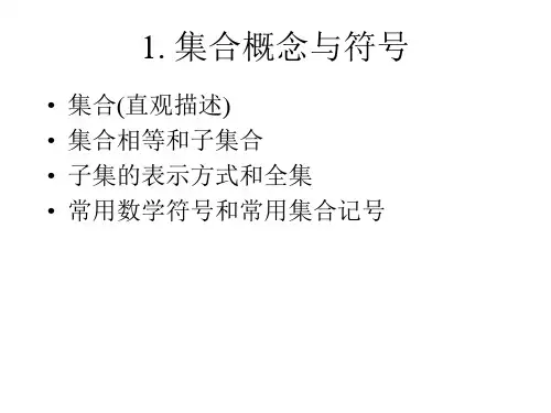 集合概念与符号