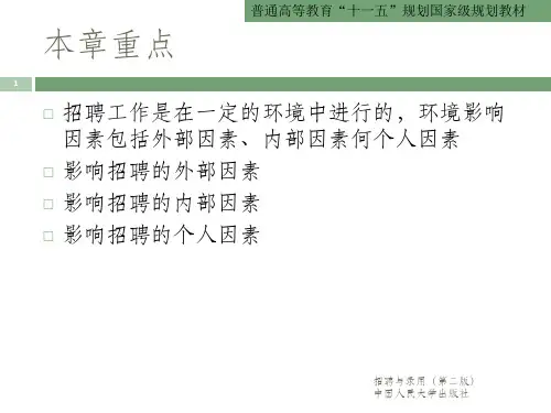 招聘影响因素分析