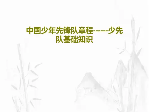 中国少年先锋队章程------少先队基础知识共29页文档