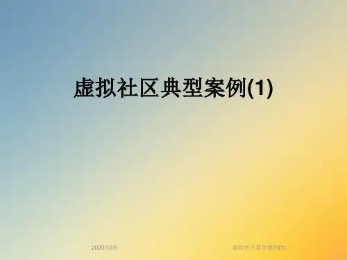 虚拟社区典型案例(1)