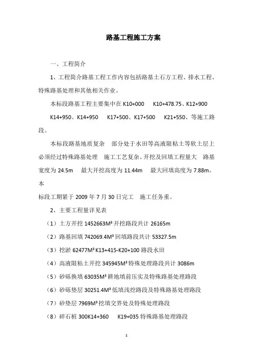 路基工程施工方案 2