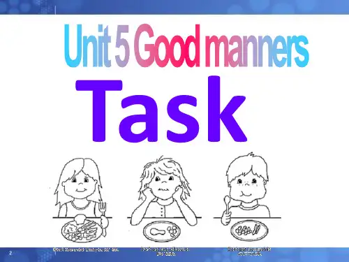 译林版英语八年级下册教学课件Unit5 Good manners-Task 课件