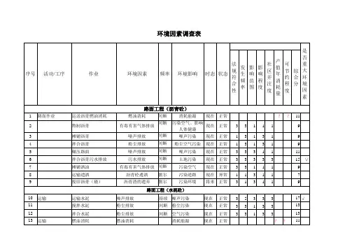环境因素调查表 2