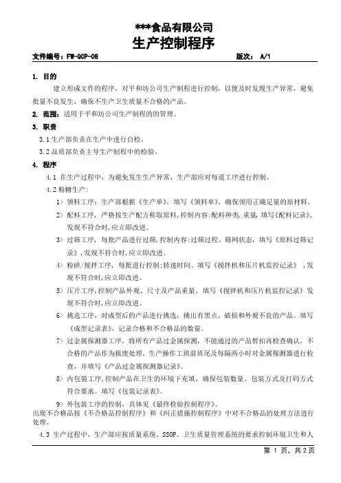 生产控制程序
