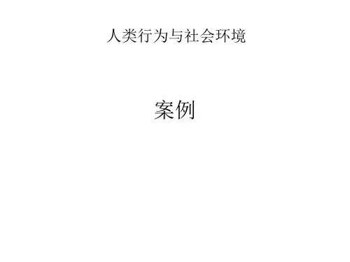 人类行为学案例