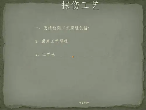 无损检测工艺规程-探伤工艺的制定