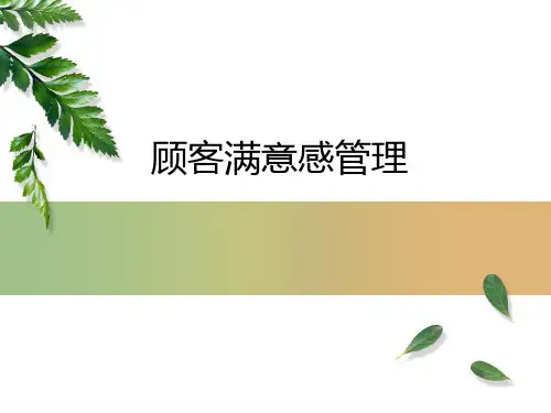 客户关系管理 第四章 客户满意度