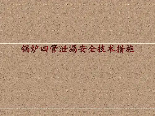 锅炉四管泄漏安全技术措施