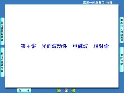 2015届一轮课件12-4 光的波动性 电磁波 相对论