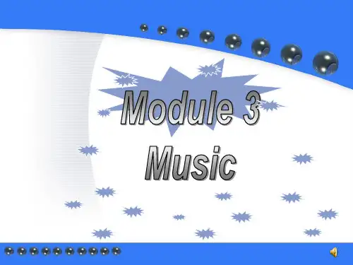 外研版必修二Module3 Music全单元(课堂PPT)