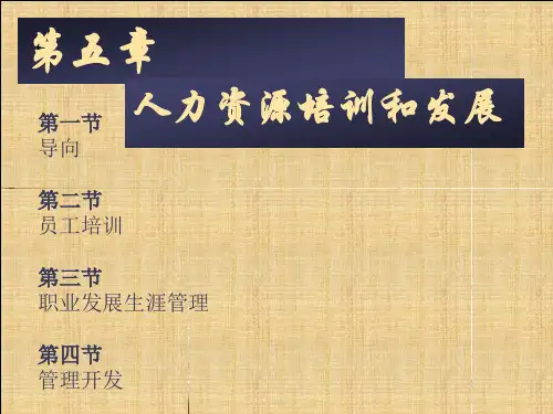 人力资源培训与发展(ppt 25页)