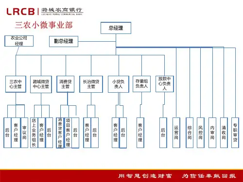 三农小微事业部人员架构
