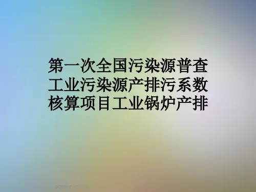 第一次全国污染源普查工业污染源产排污系数核算项目工业锅炉产排