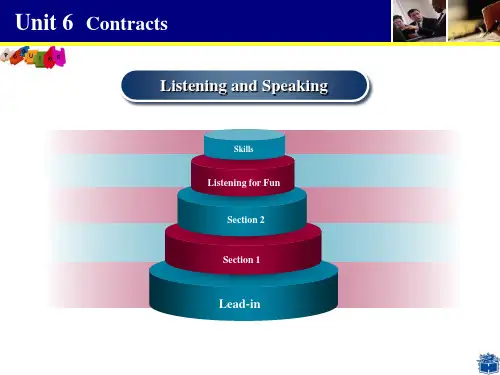 高级职业英语立体化系列教材电子教案2 unit 6 unit 6- Listening and Speaking
