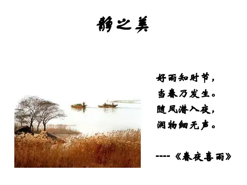 主题班会静是一种美德.