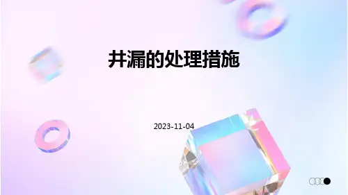 井漏的处理措施