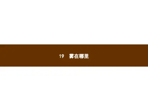 二年级上册语文习题课件-19 雾在哪里｜部编版(共7张PPT)