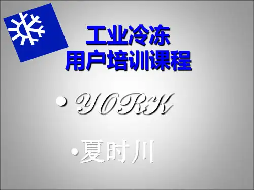 工业冷冻用户培训课程 约克
