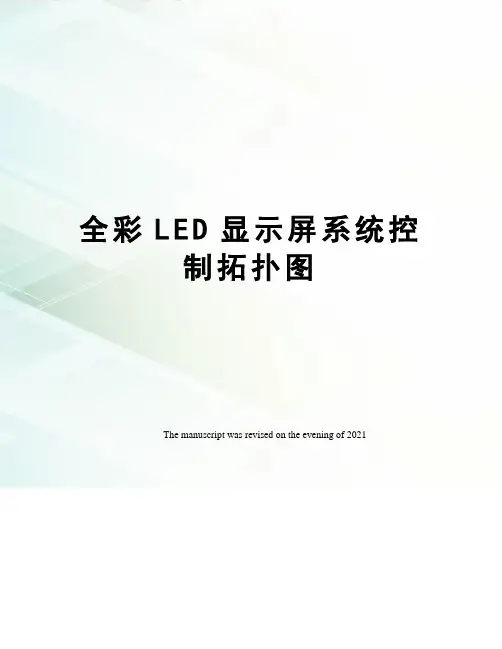 全彩LED显示屏系统控制拓扑图