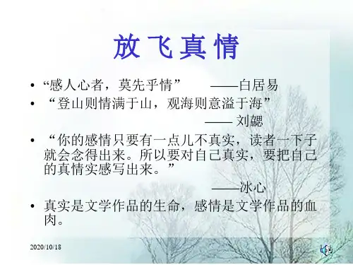 真情实意动人心PPT优选课件
