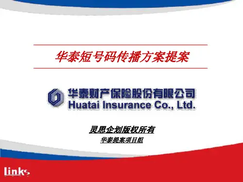 灵思企划 华泰项目短号码传播方案 v3.0