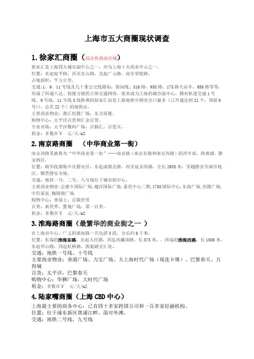 上海五大商圈