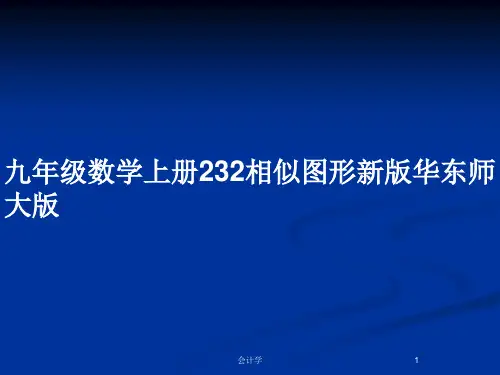 九年级数学上册232相似图形新版华东师大版PPT教案
