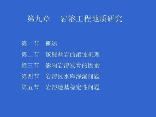 岩溶工程地质