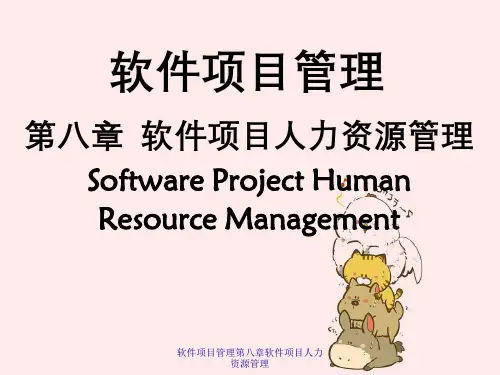 软件项目管理第八章软件项目人力资源管理
