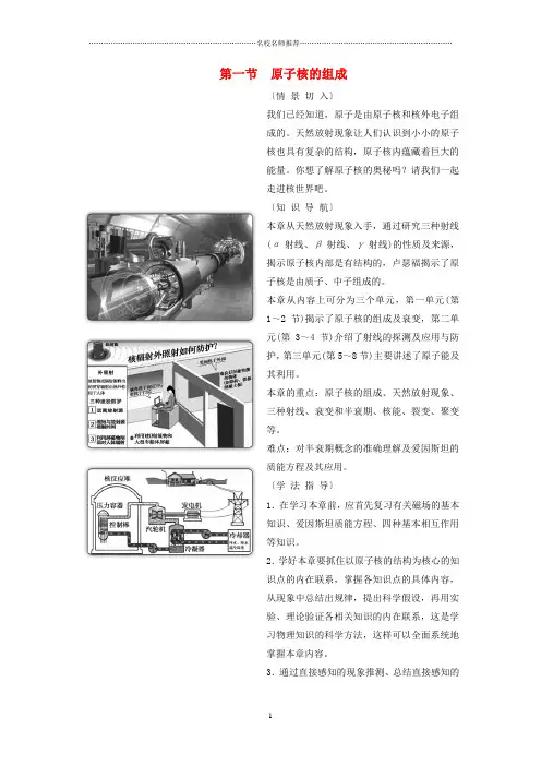全国通用版2018-2019高中物理第十九章原子核第一节原子核的组成名师公开课学案新人教版选修3