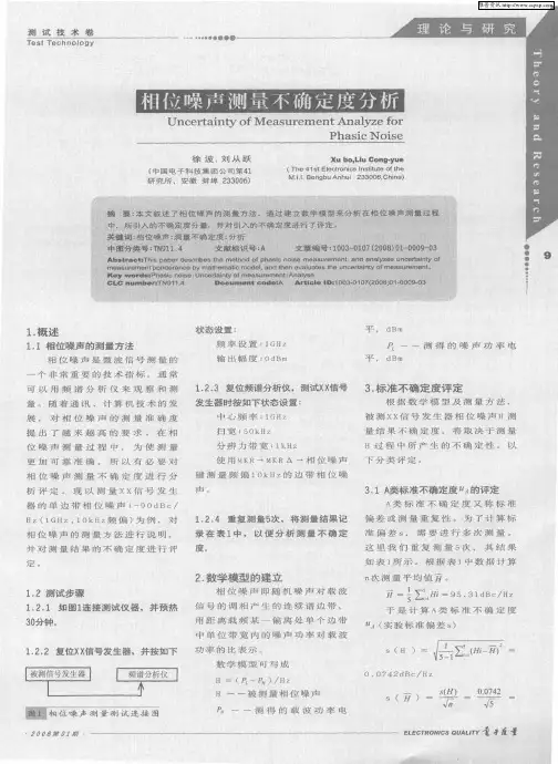 相位噪声测量不确定度分析