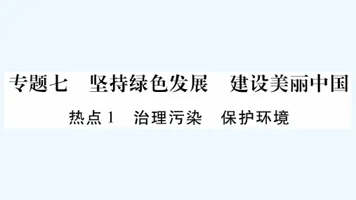 广西专版年中考政治总复习专题坚持绿色发展建设美丽中国教科版